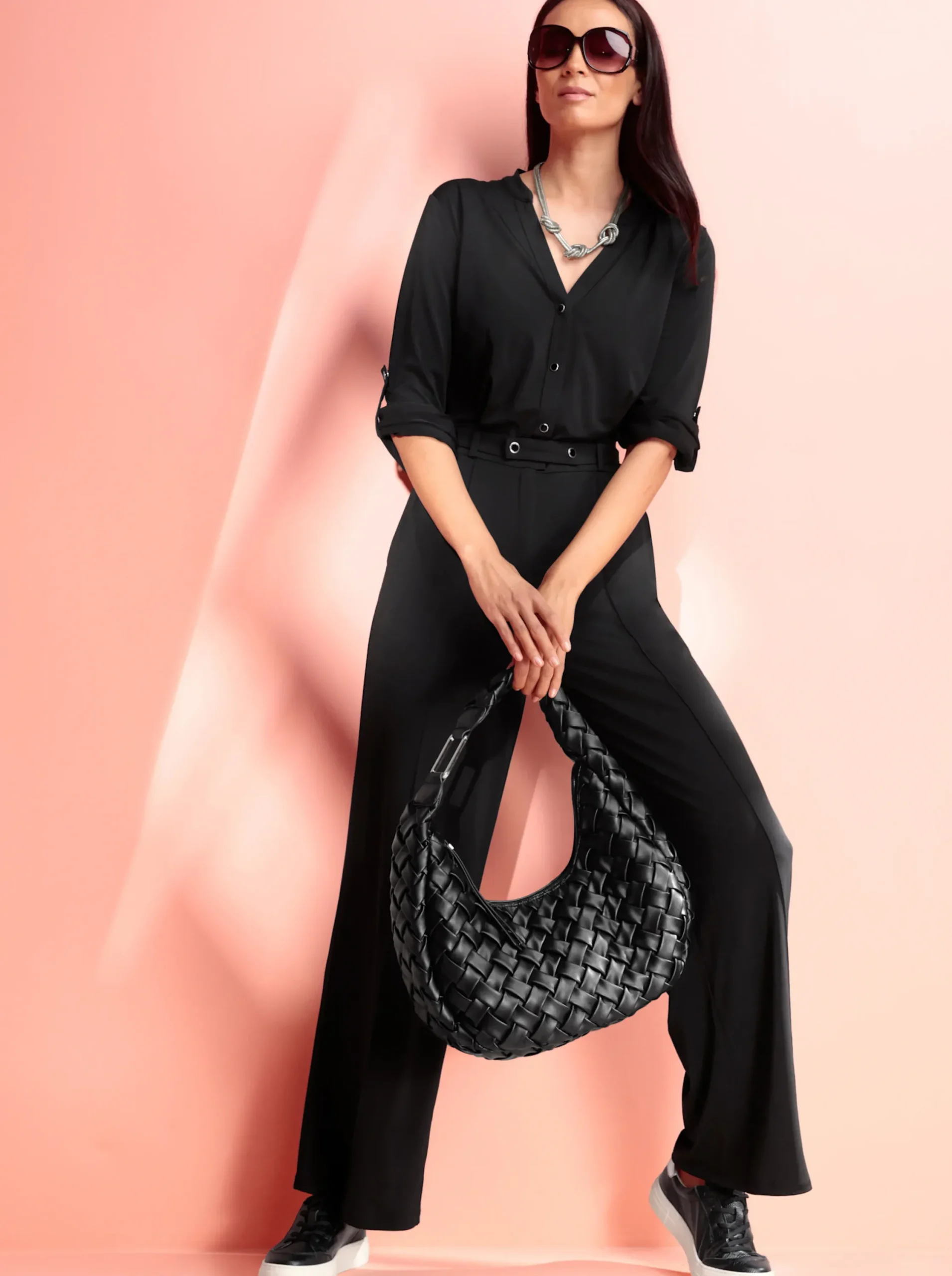 Overalls|heine Overall mit Langarm zum Krempeln schwarz