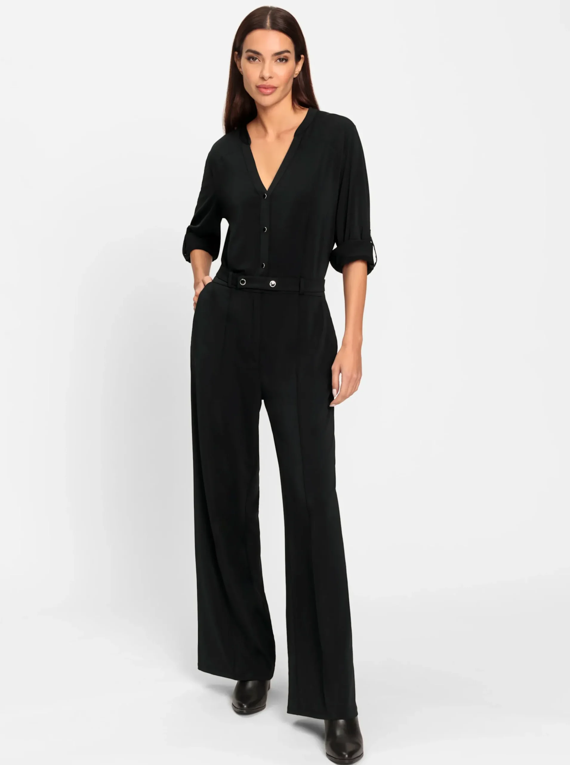 Overalls|heine Overall mit Langarm zum Krempeln schwarz