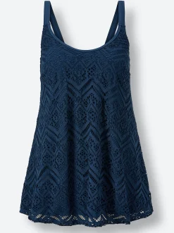 Tankinis|feel good Oversized-Tankini-Top dunkelblau