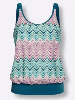 Tankinis|feel good Oversized-Tankini-Top topas-magenta-bedruckt