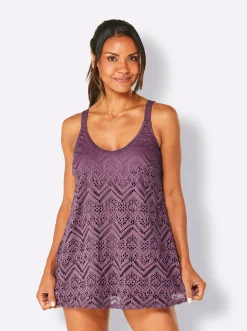 Tankinis|feel good Oversized-Tankini-Top violett