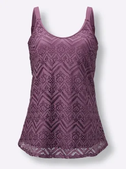 Tankinis|feel good Oversized-Tankini-Top violett