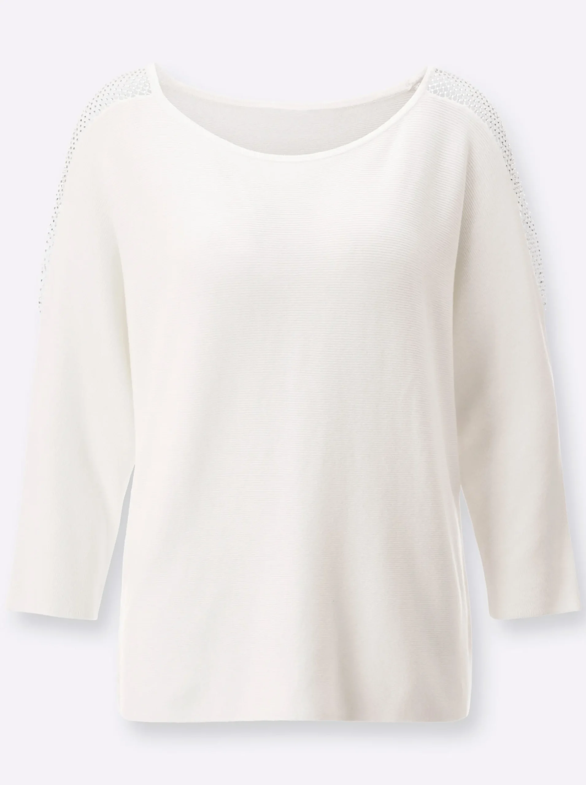 Pullover| Oversize-Pullover im Mix aus Lyocell und Viskose ecru