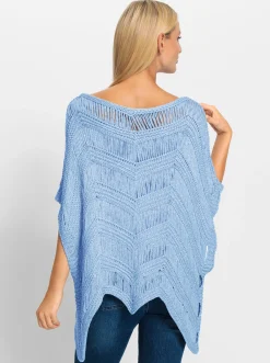 Pullover|heine Oversize-Pullover mit Glanzgarn eisblau