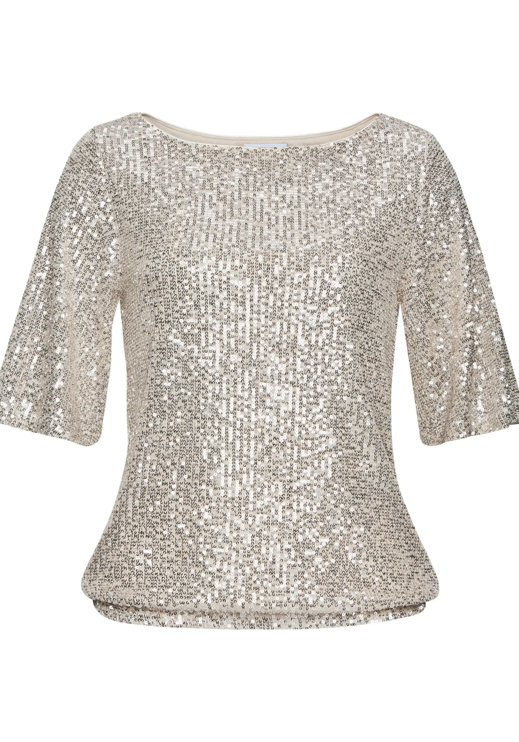 Strandmode|LASCANA Paillettenshirt champagner