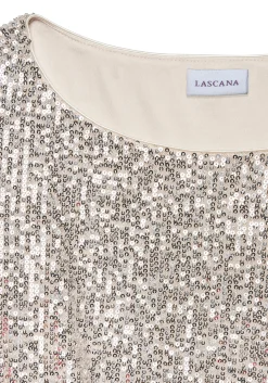 Strandmode|LASCANA Paillettenshirt champagner
