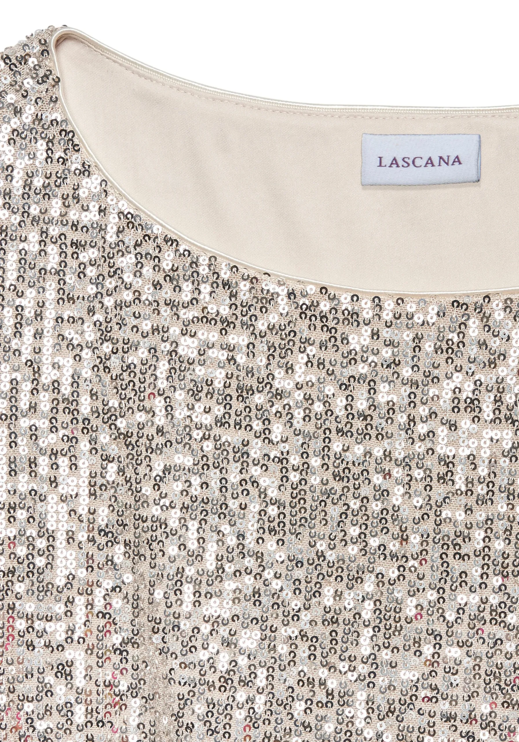 Strandmode|LASCANA Paillettenshirt champagner