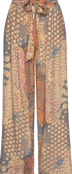 Hosen|Buffalo Palazzohose orange-blau-bedruckt