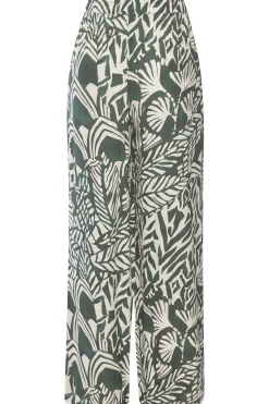 Strandmode|Hosen|LASCANA Palazzohose grün-cremebedruckt