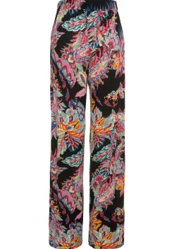 Strandmode|Hosen|Buffalo Palazzohose schwarz-buntbedruckt