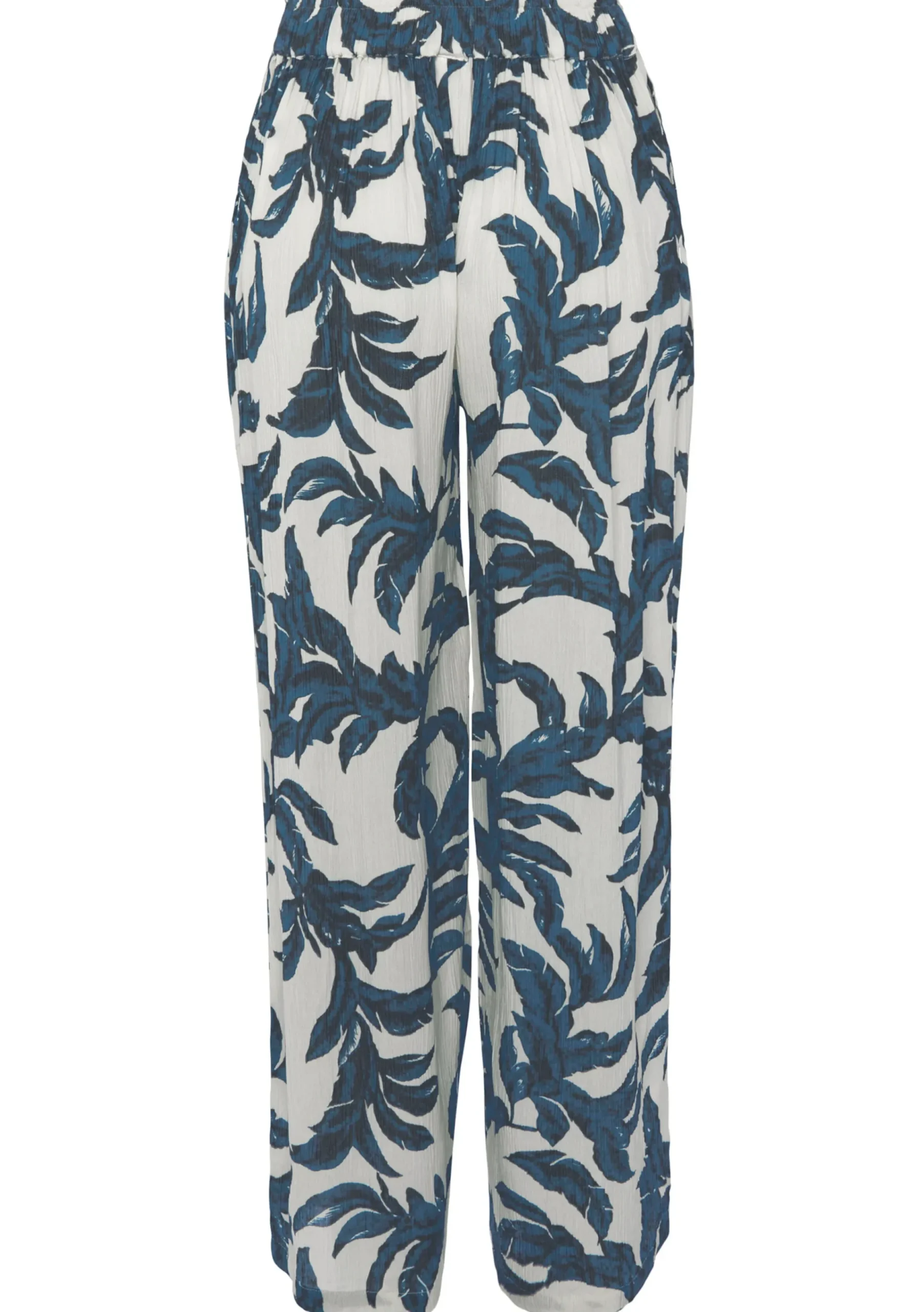 Strandmode|Hosen|s.Oliver Palazzohose sand-schwarzbedruckt