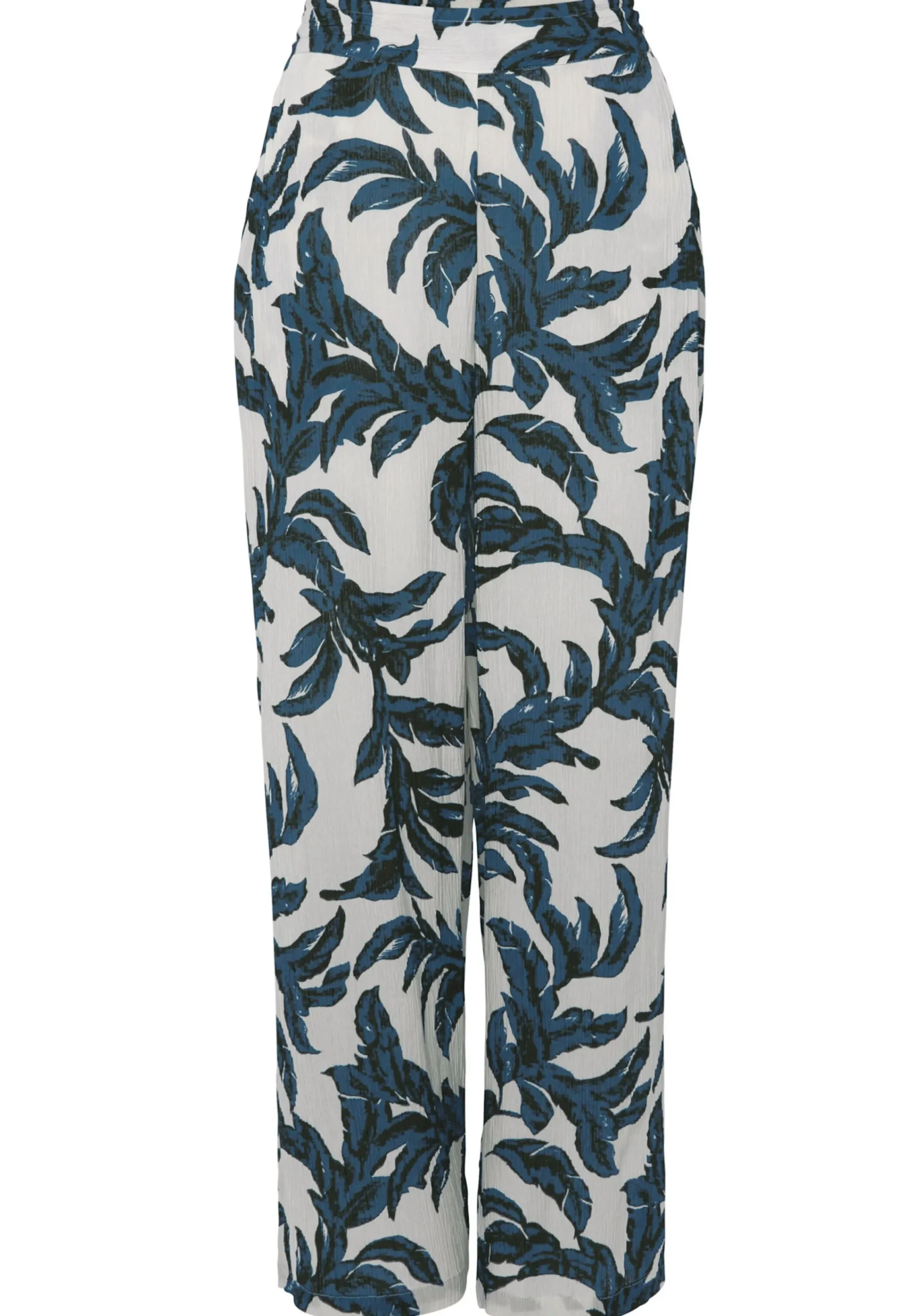 Strandmode|Hosen|s.Oliver Palazzohose sand-schwarzbedruckt
