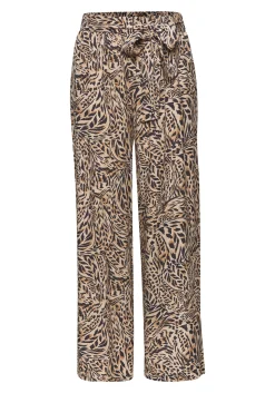 Strandmode|Buffalo Palazzohose beige-jeansblaubedruckt