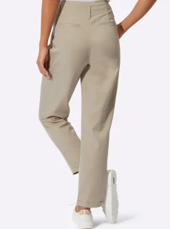 Hosen| Palazzohose beige