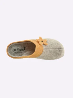 Hausschuhe|Dr. Feet Pantoffel gelb