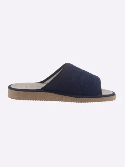 Hausschuhe| Pantoffel pistazie+marine