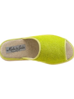 Hausschuhe| Pantoffel pistazie+marine