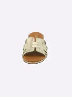 Pantoletten|heine Pantolette goldfarben