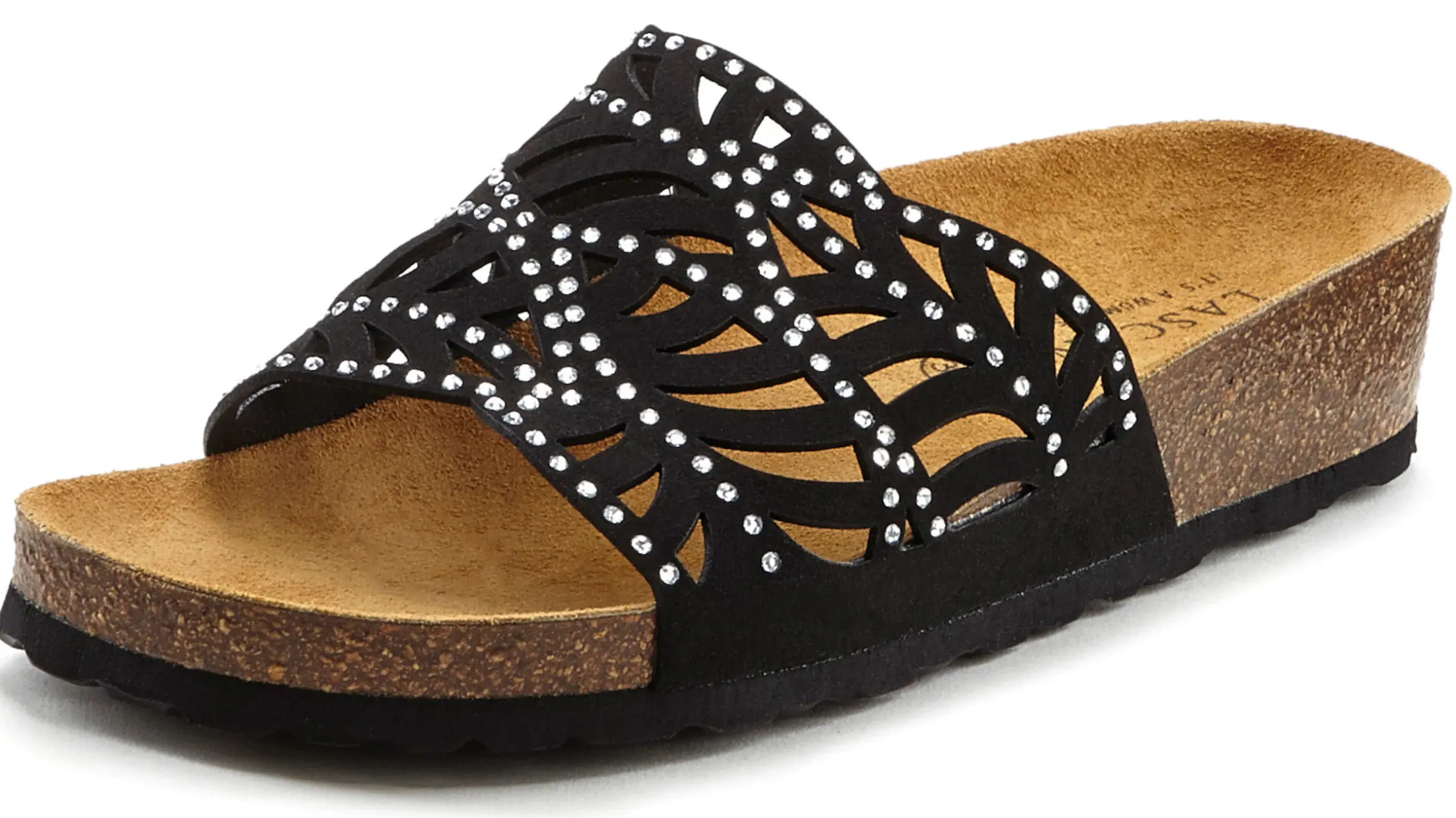 Pantoletten|LASCANA Pantolette schwarz