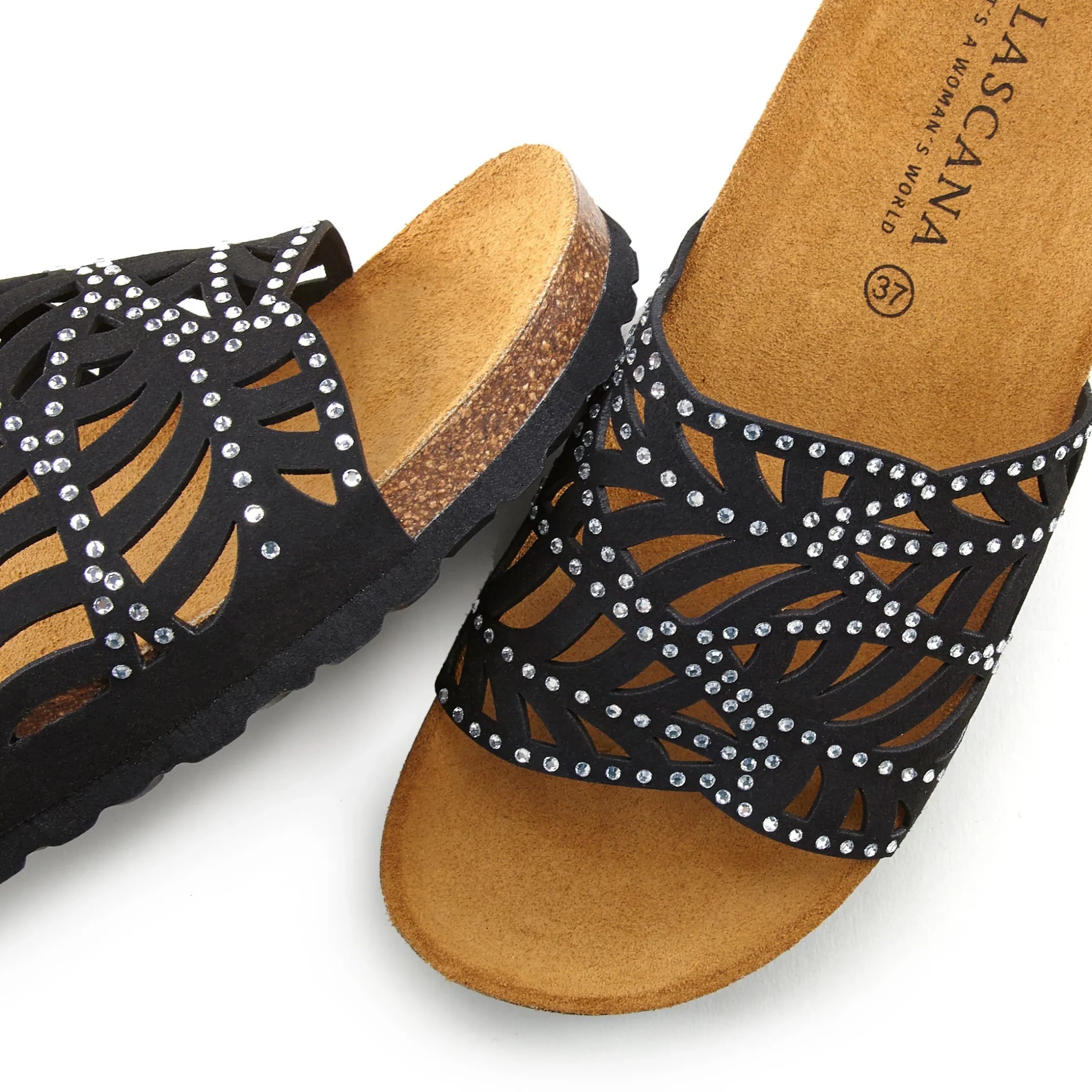 Pantoletten|LASCANA Pantolette schwarz