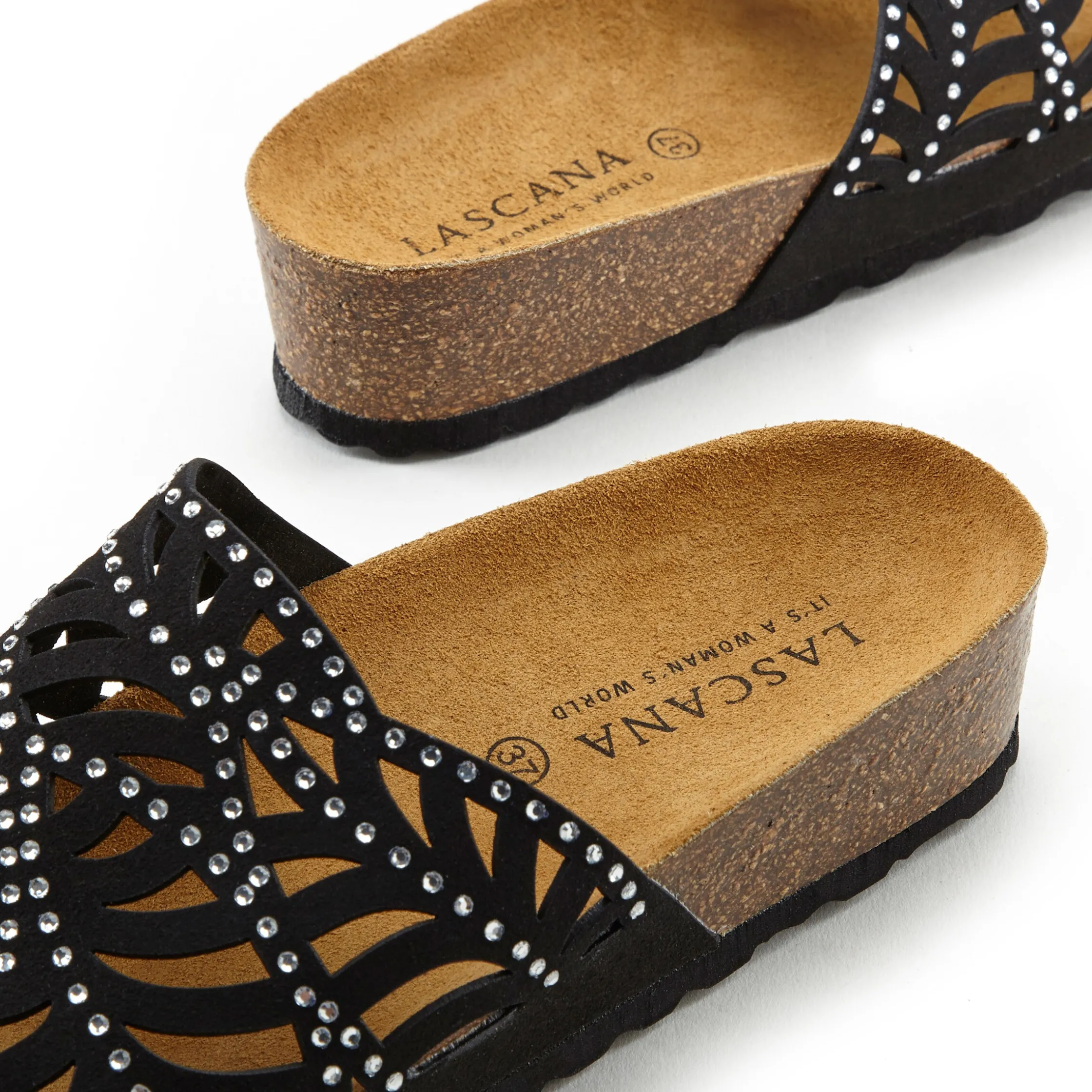 Pantoletten|LASCANA Pantolette schwarz
