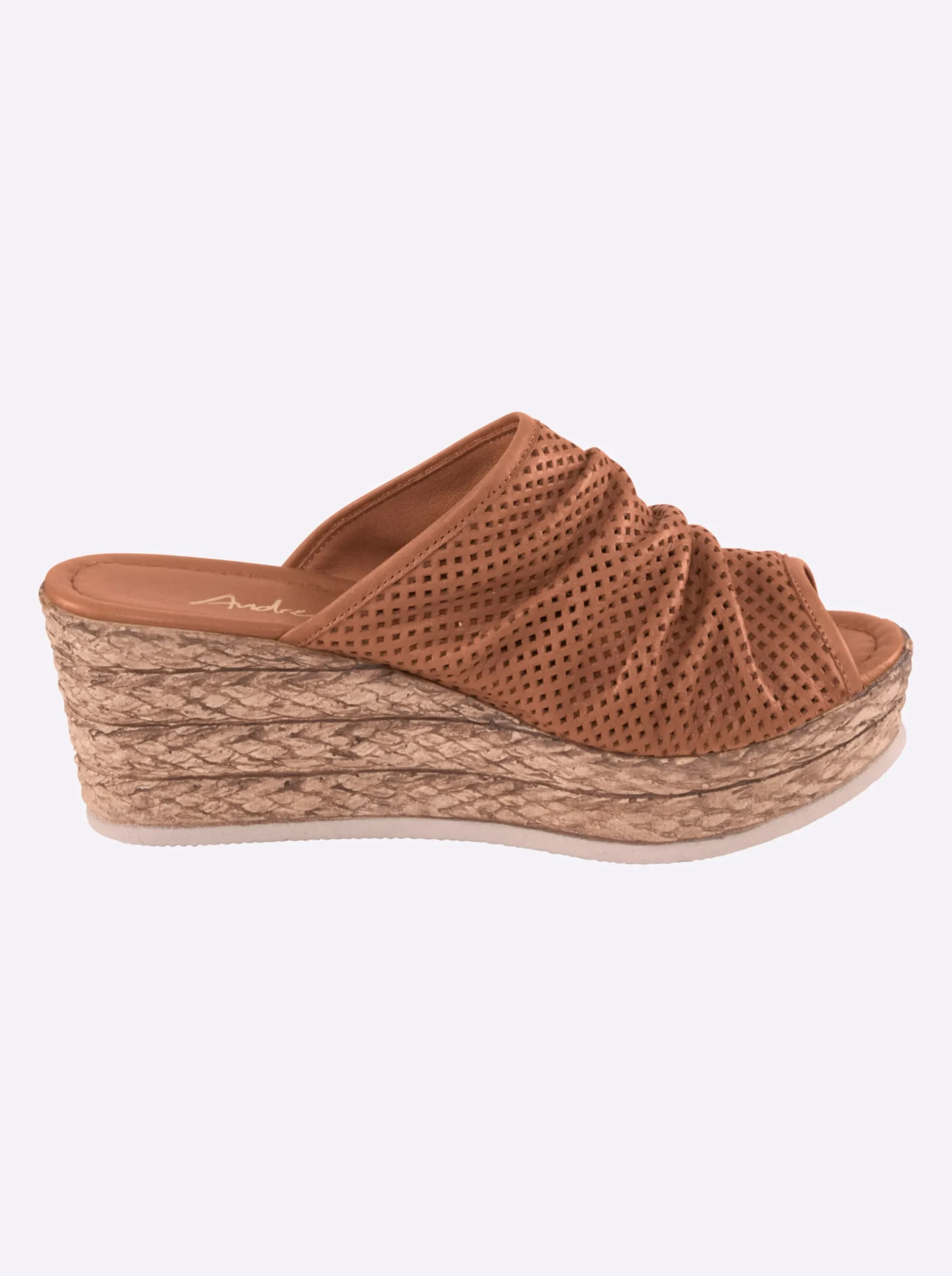 Pantoletten|Andrea Conti Pantolette camel