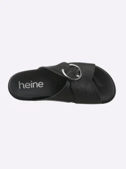 Pantoletten|heine Pantolette schwarz