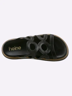 Pantoletten|heine Pantolette schwarz