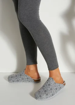 Pantoletten|Vivance Pantolette grau