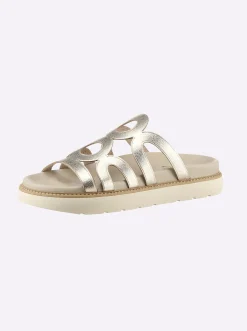 Pantoletten|heine Pantolette goldfarben
