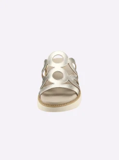 Pantoletten|heine Pantolette goldfarben