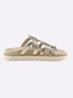 Pantoletten|heine Pantolette goldfarben