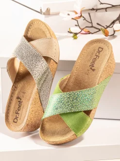 Pantoletten|Dr. Feet Pantolette taupe