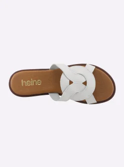 Pantoletten|heine Pantolette weiß
