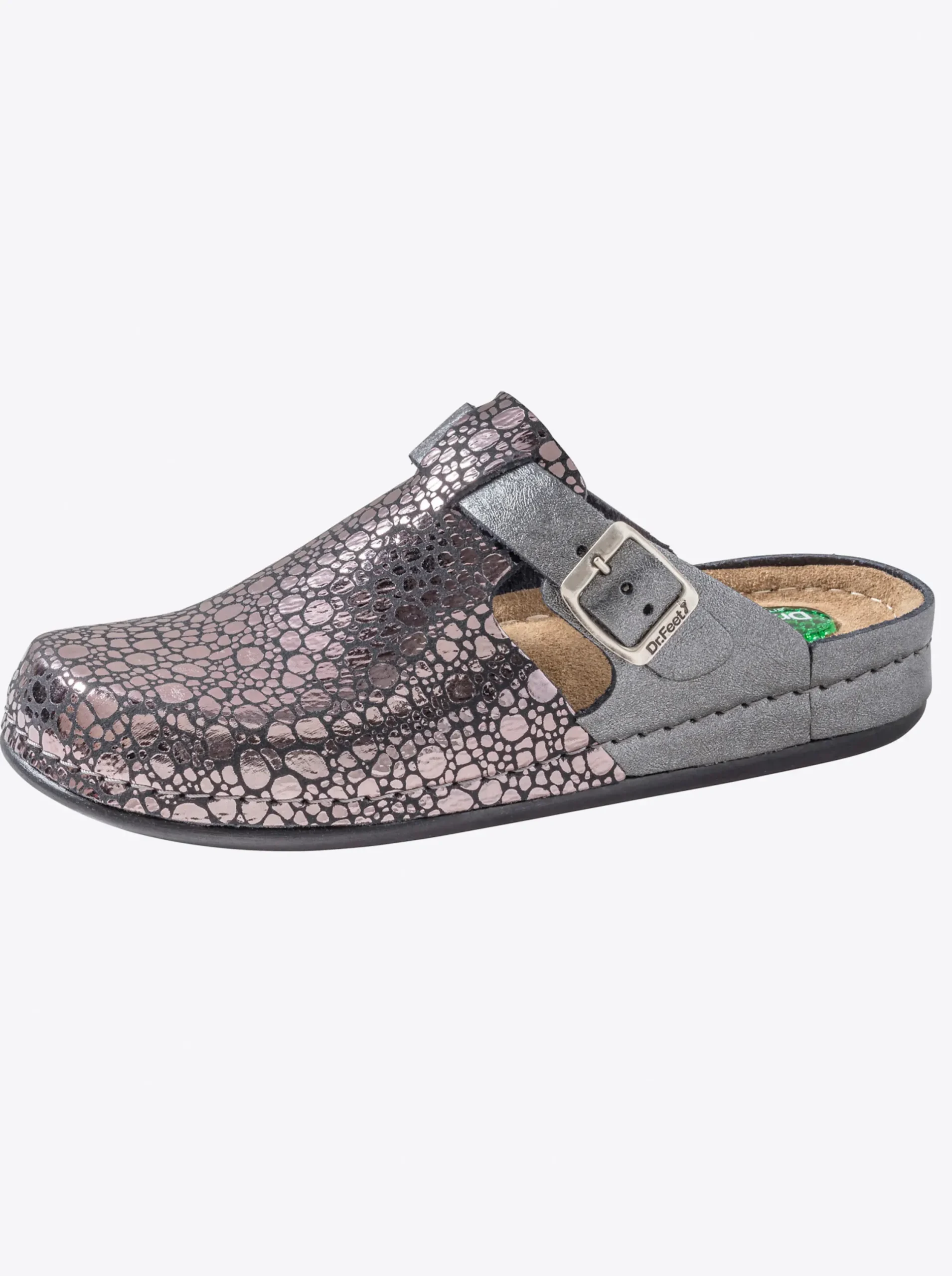 Hausschuhe|Pantoletten|Dr. Feet Pantolette anthrazit