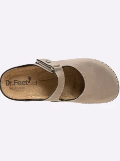 Pantoletten|Dr. Feet Pantolette taupe