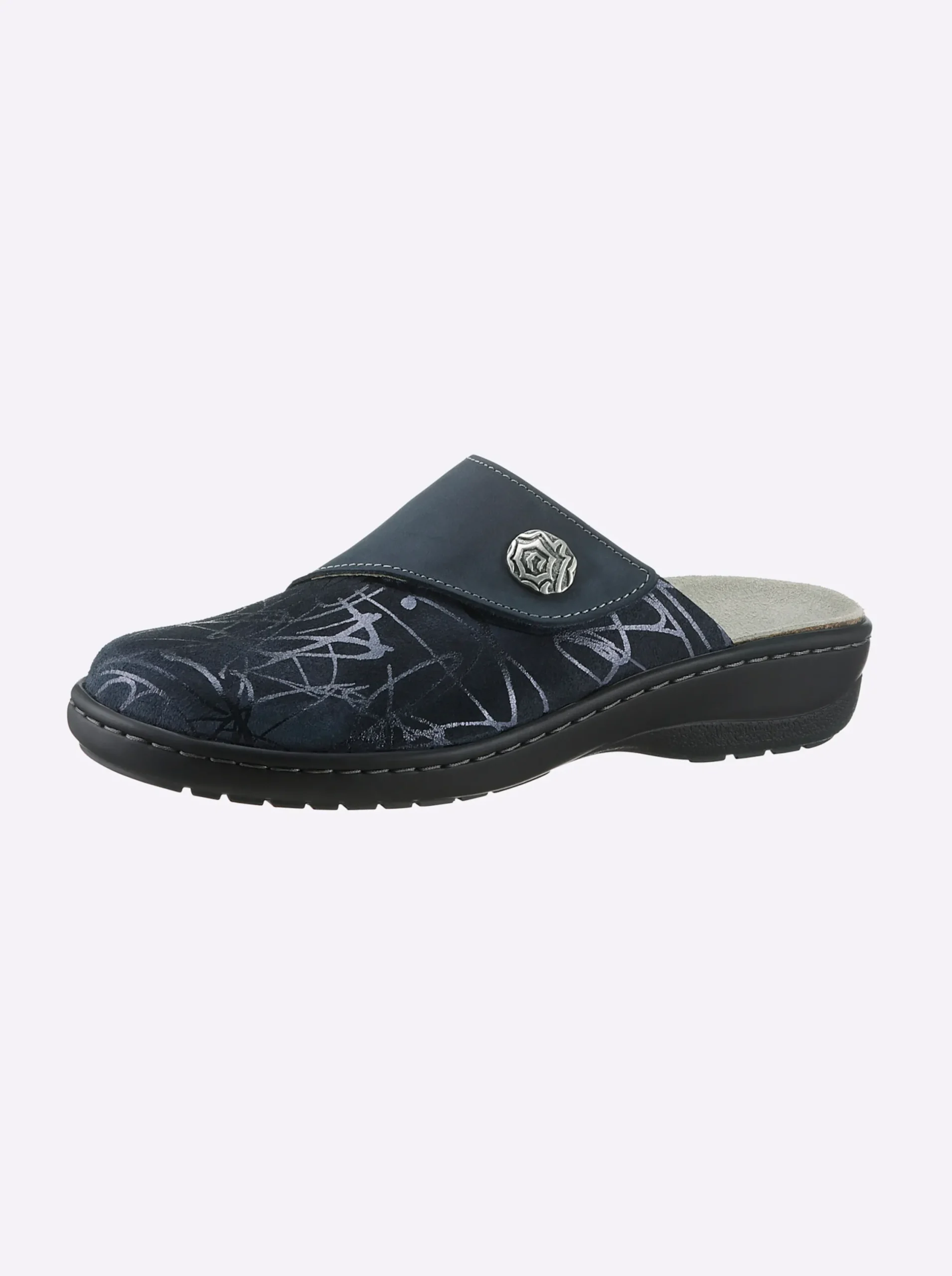 Pantoletten|Belvida Pantolette mittelblau