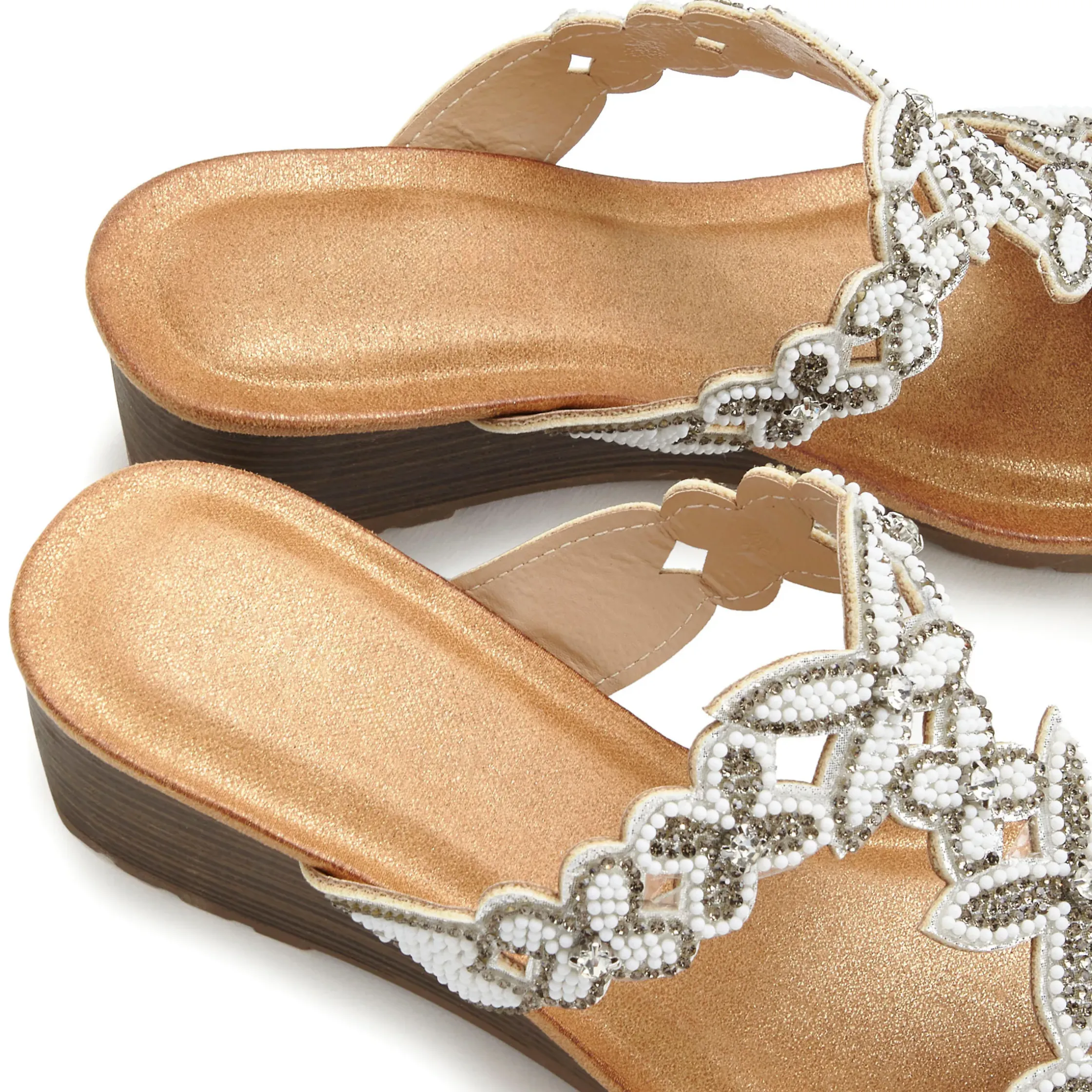 Pantoletten|Vivance Pantolette weiß