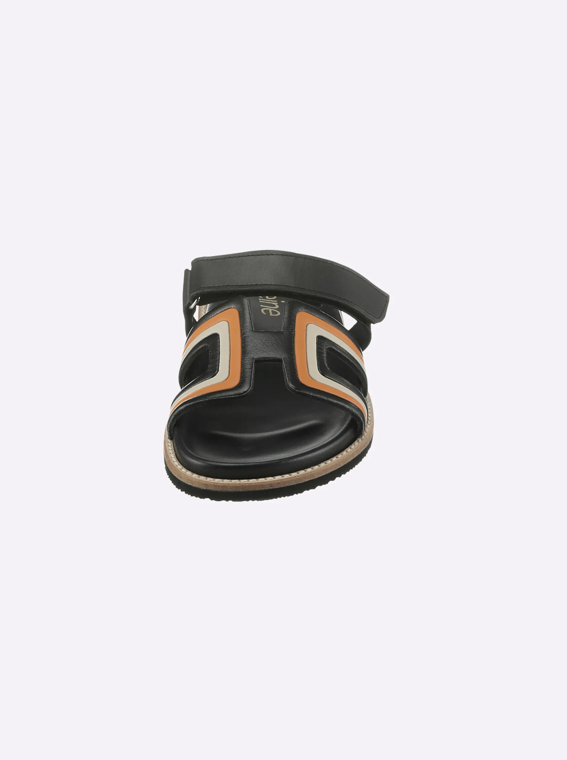 Pantoletten|heine Pantolette schwarz-orange