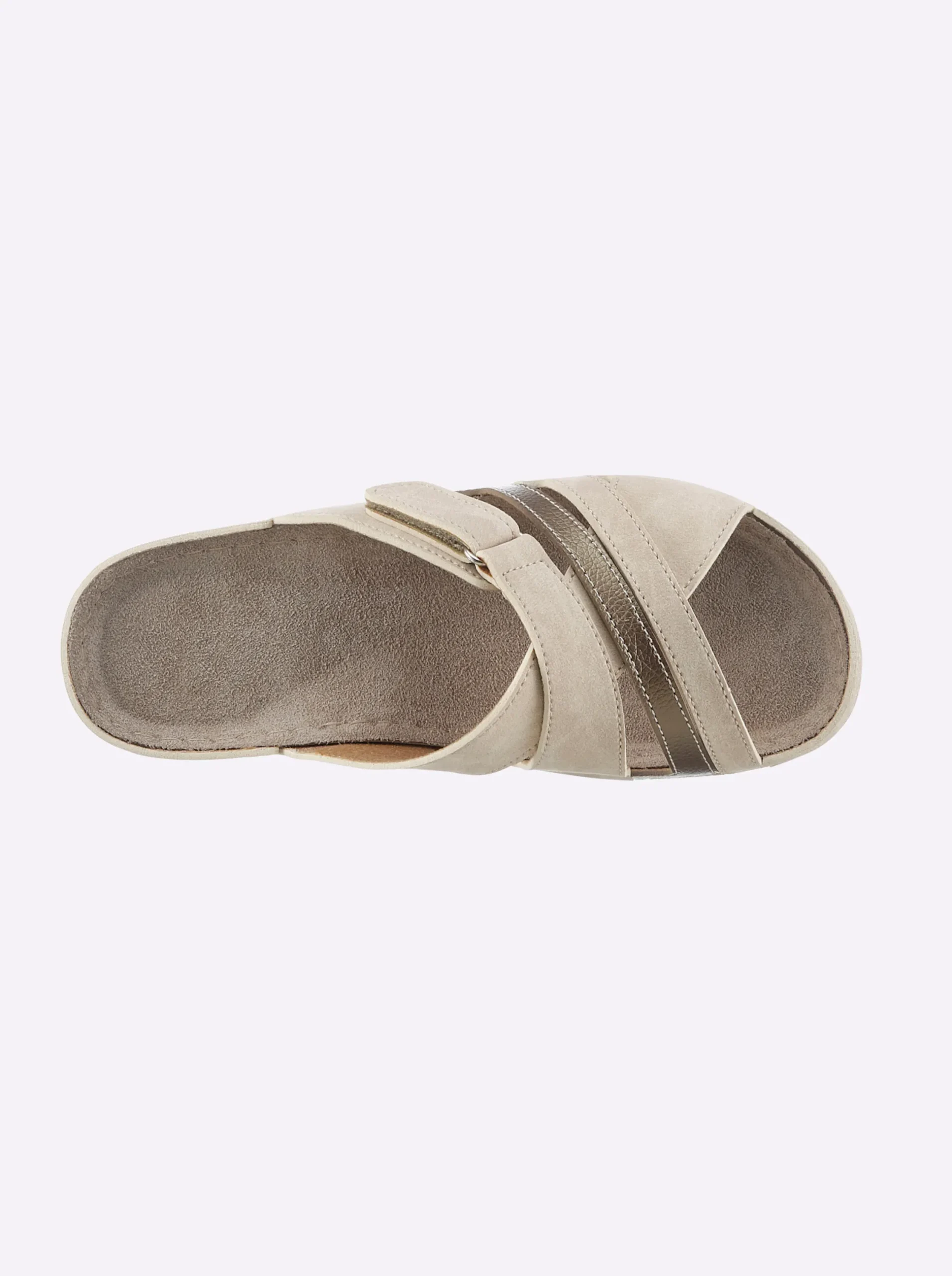 Pantoletten|airsoft modern+ Pantolette in komfortabler Weite H beige