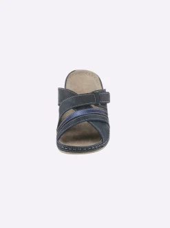 Pantoletten|airsoft modern+ Pantolette in komfortabler Weite H marine