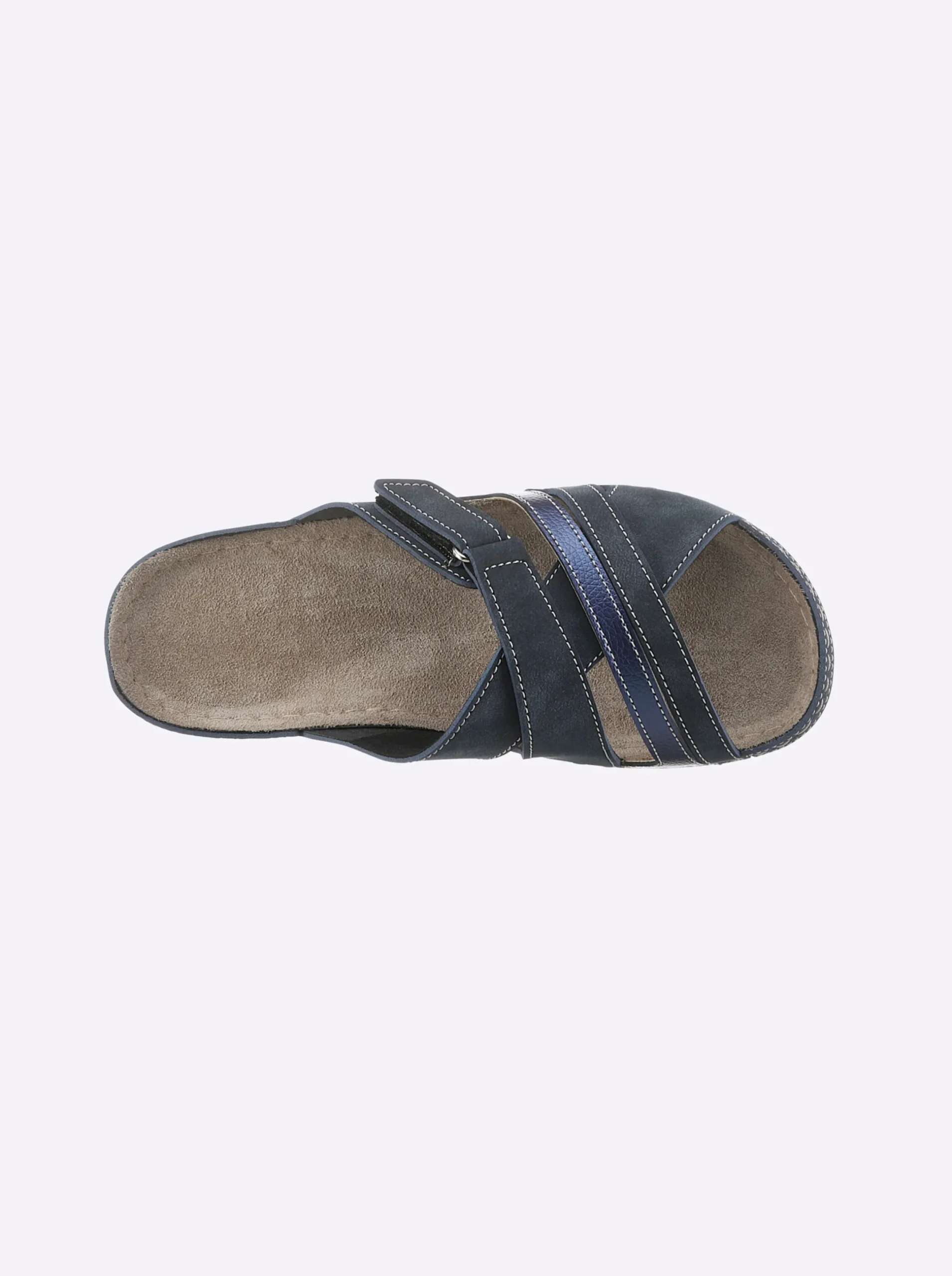 Pantoletten|airsoft modern+ Pantolette in komfortabler Weite H marine