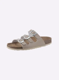 Pantoletten|Bio Time Pantolette in schlanker Weite F taupe