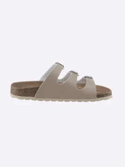 Pantoletten|Bio Time Pantolette in schlanker Weite F taupe