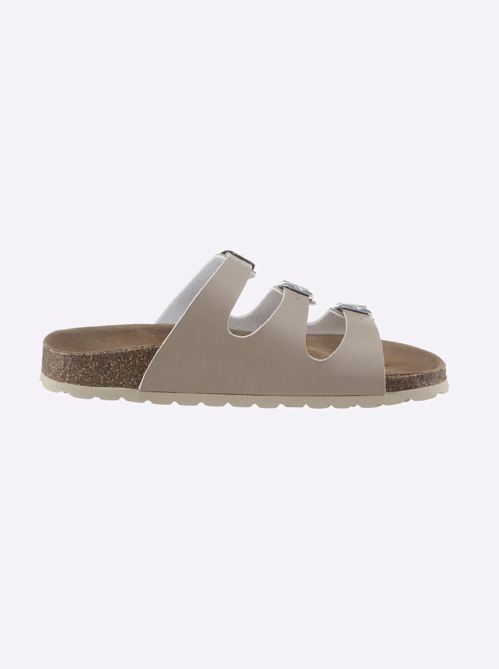 Pantoletten|Bio Time Pantolette in schlanker Weite F taupe