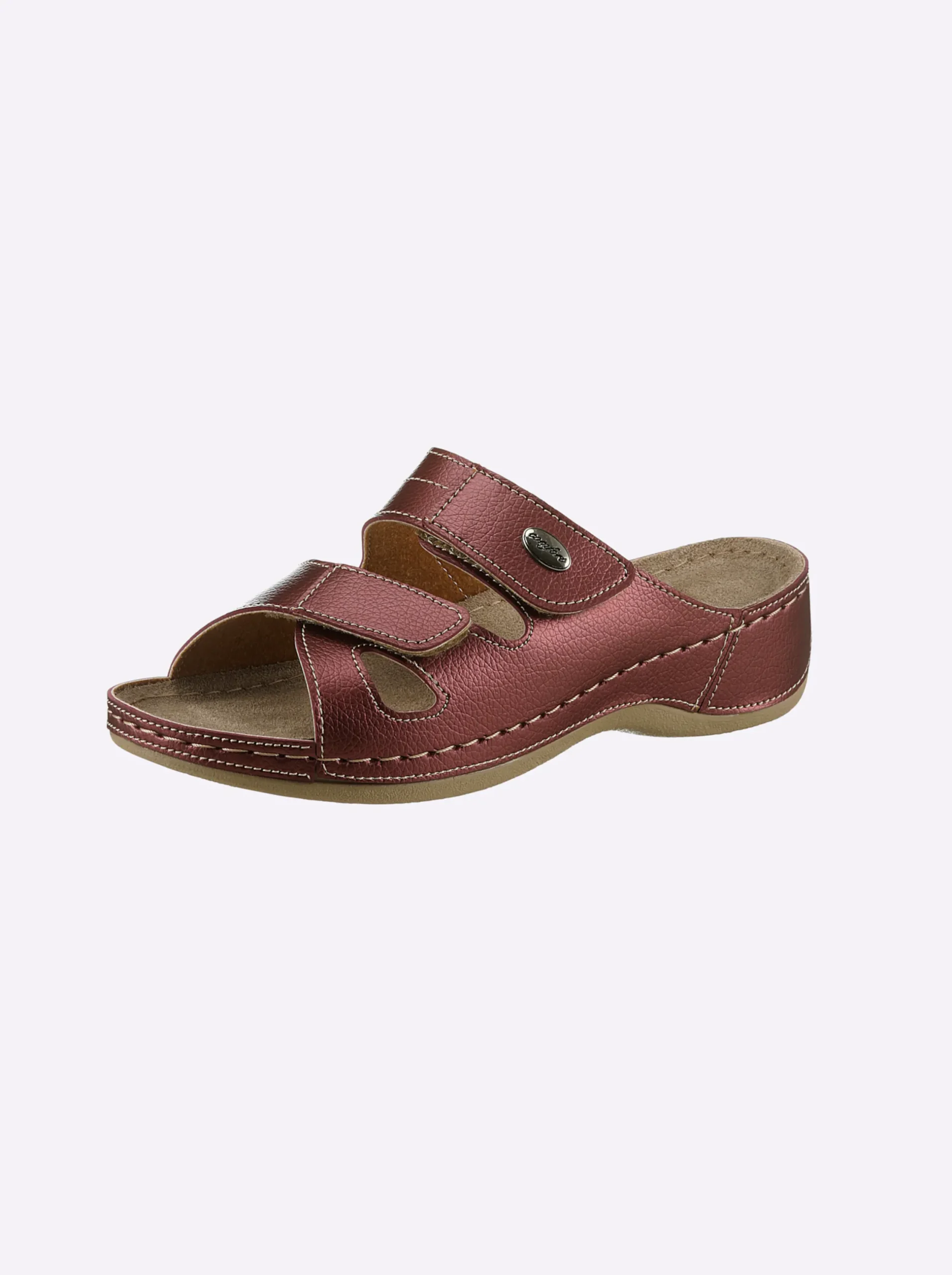 Pantoletten|airsoft comfort+ Pantolette mit Antishock-System bordeaux-metallic