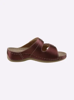 Pantoletten|airsoft comfort+ Pantolette mit Antishock-System bordeaux-metallic