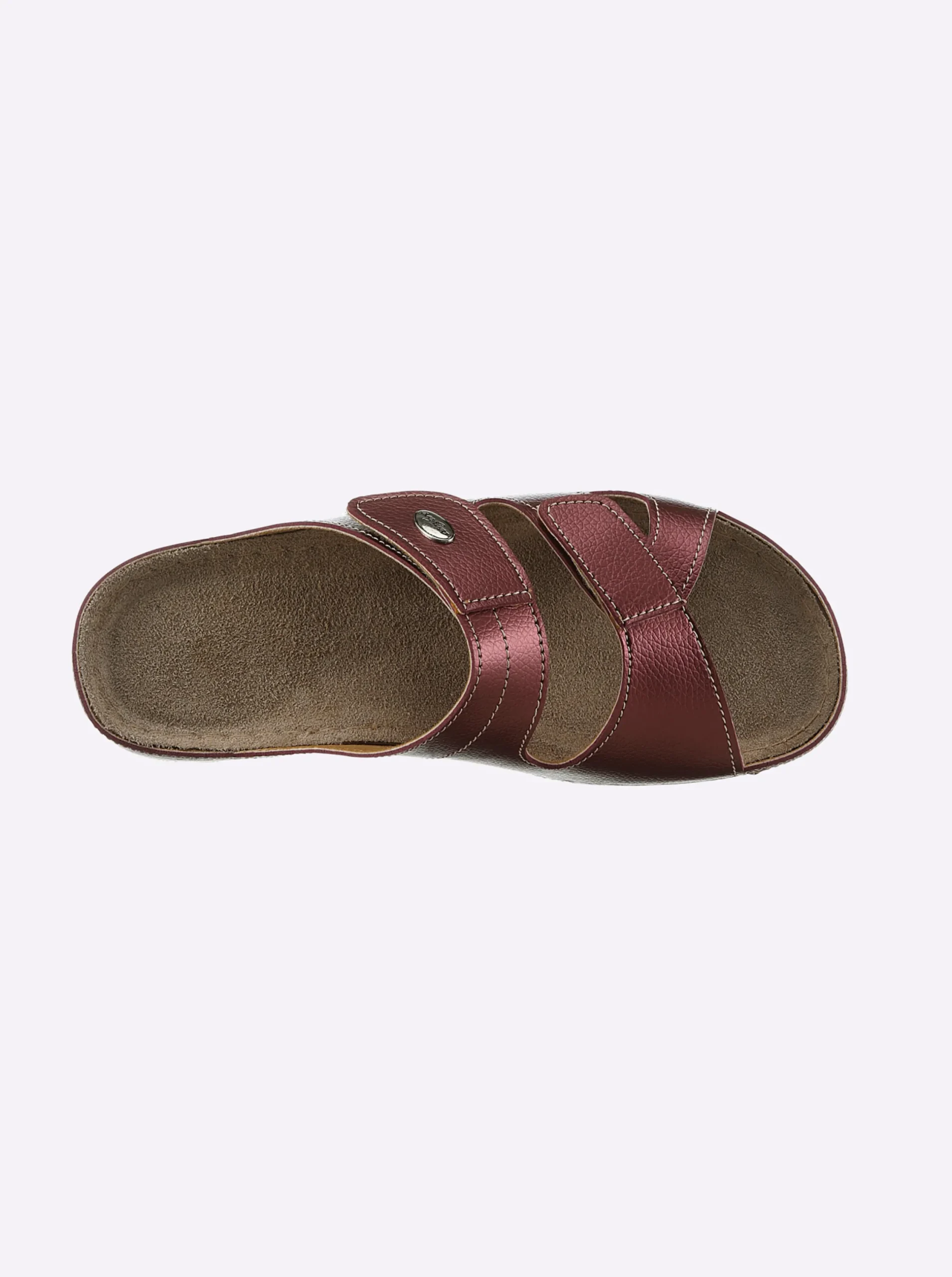 Pantoletten|airsoft comfort+ Pantolette mit Antishock-System bordeaux-metallic