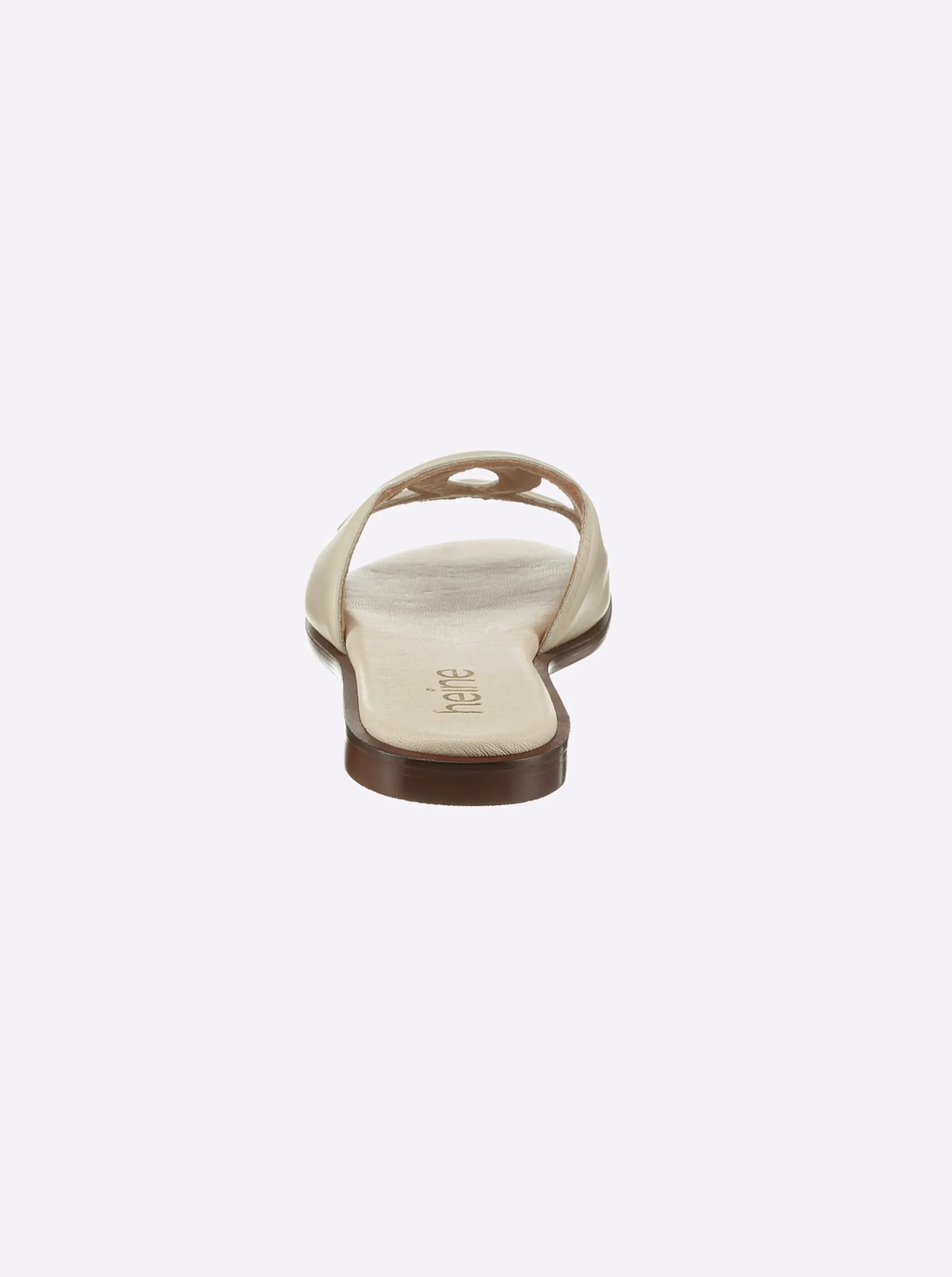 Pantoletten|heine Pantolette mit Cut-Out-Muster creme