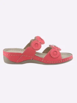 Pantoletten|Waldläufer Pantolette mit gepolsterter Laufsohle rot
